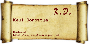 Keul Dorottya névjegykártya